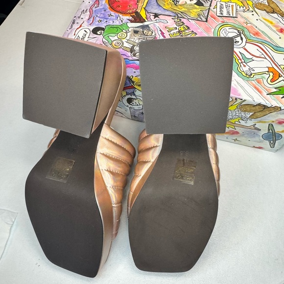 Jeffrey Campbell E-Girl Heels Rose Gold Iridescent casual classic stylish summer - Picture 4 of 8